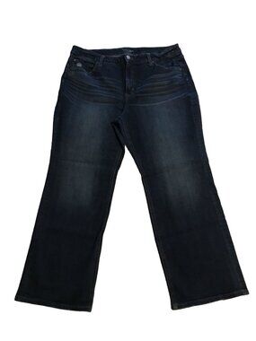 Time and Tru - High Rise Bootcut Jeans - Dark Wash Denim - Women's Size 22